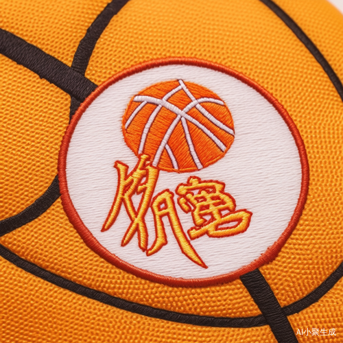 京绣融合篮球创意文化徽章