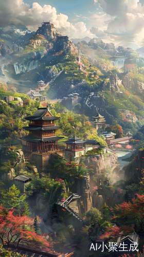 隋唐宋时期风格特点下的气韵生动8K山水画创作