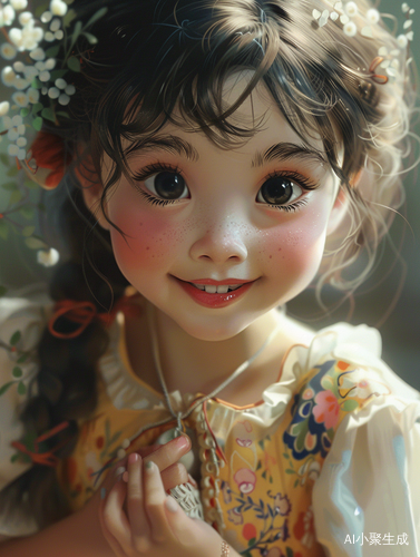 活力无尽的小姑娘