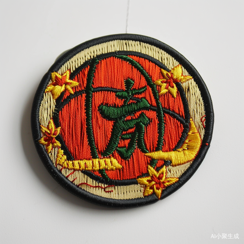 简约风京绣篮球徽章