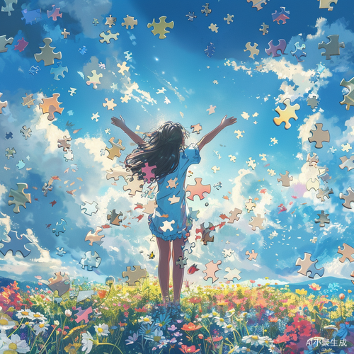 美少女的拼图天空——向天空张开双臂