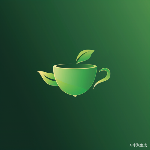 茶叶绿色立体科技渐变纯色logo