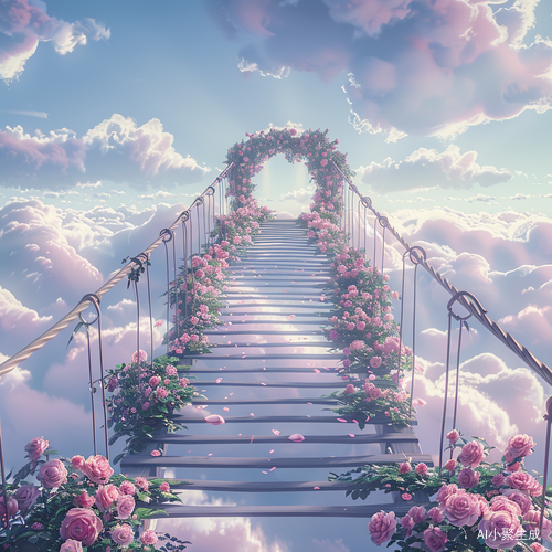 Bridge to the Clouds - Pink Roses