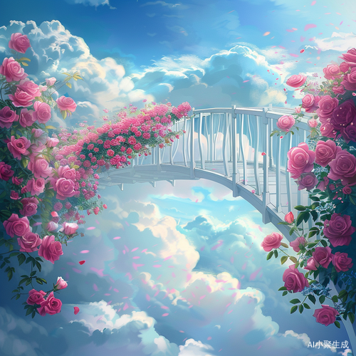 Bridge to the Clouds - Pink Roses