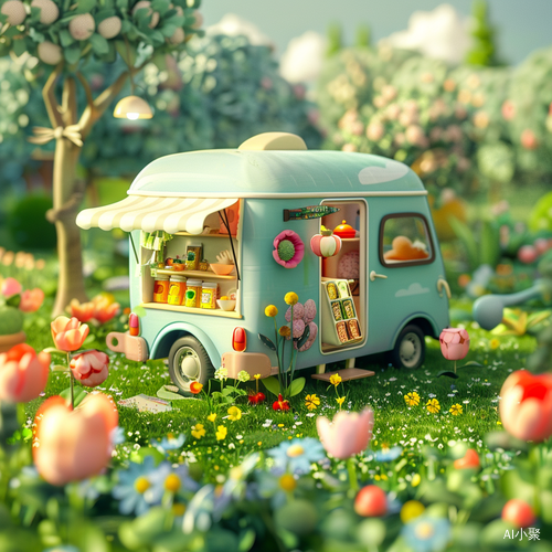 Vibrant Advertising Experience: Green Grass Trailers with Dreamy Visual Effects