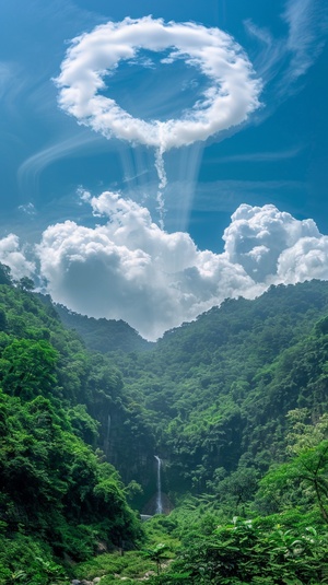 Huge Jellyfish Cloud in Green Valley, Hangzhou