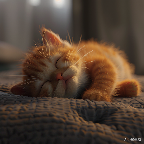 胖嘟嘟小猫咪懒洋洋地躺着