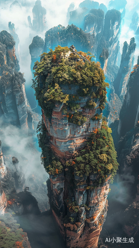 张家界天门山诗意图