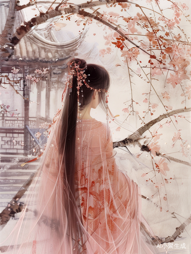 中国古代女子：桃花树下的浪漫特写