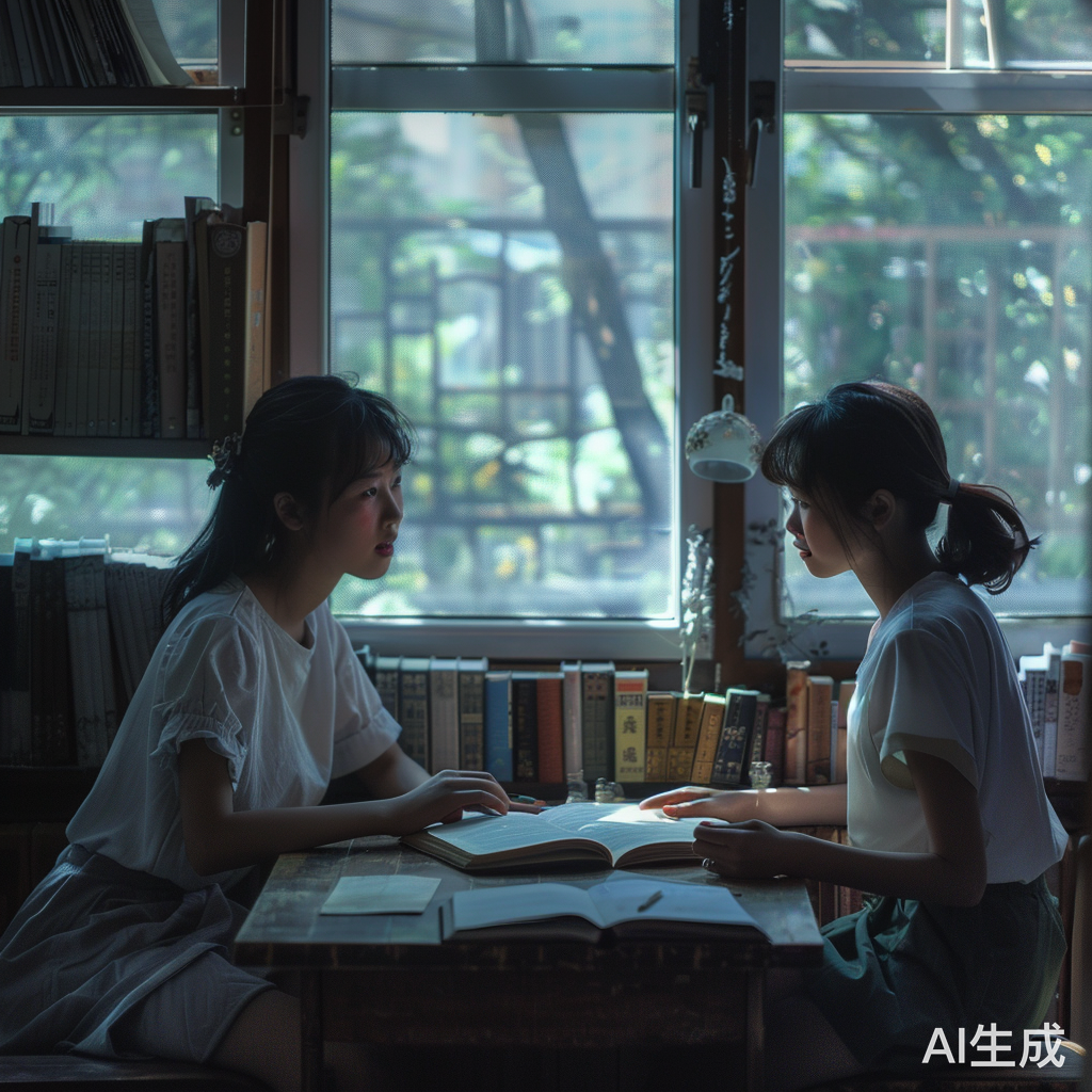 努力学习女孩的远景