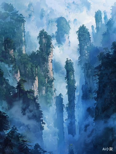 Dreamy Landscape: Zhangjiajie National Forest Park in Wuguanzhong Style