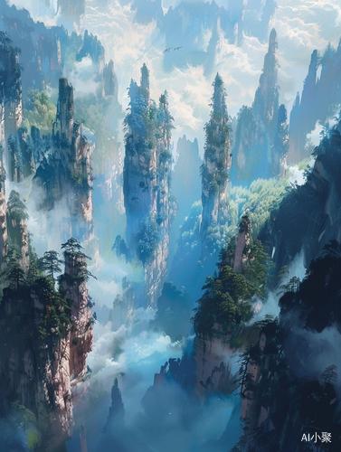 Dreamy Landscape: Zhangjiajie National Forest Park in Wuguanzhong Style