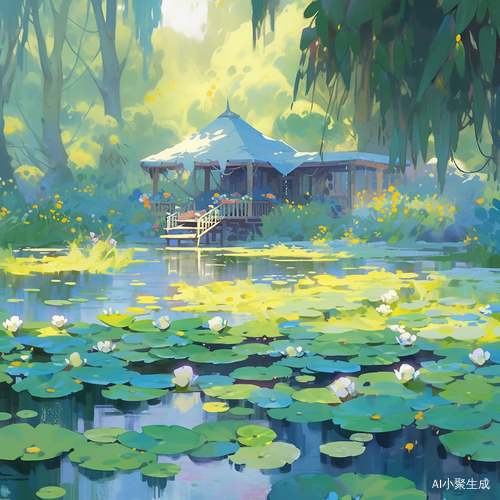 莫奈花园夏日唯美