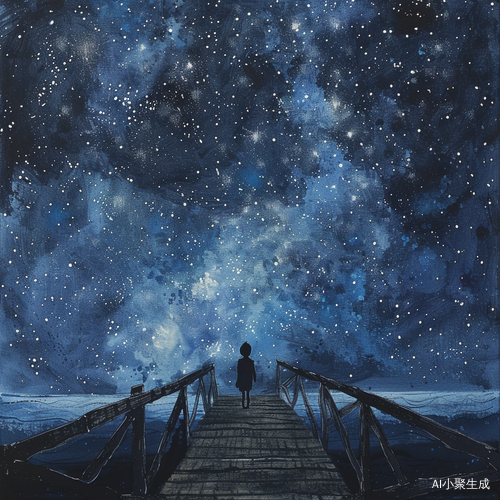 漫望夜空的孩子