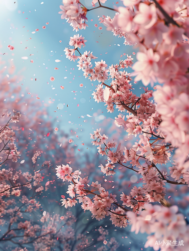 樱花飘落