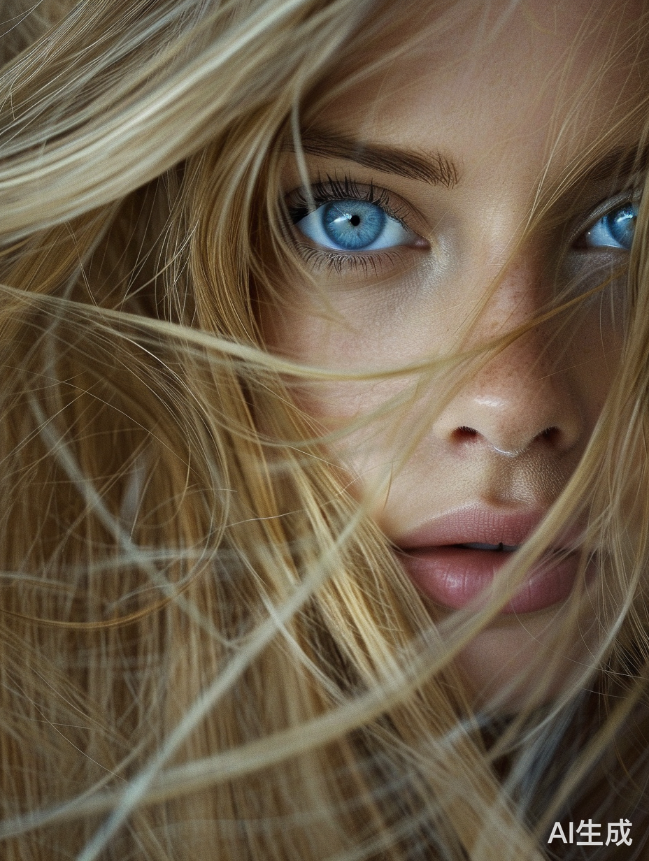 金发蓝眼长发美男