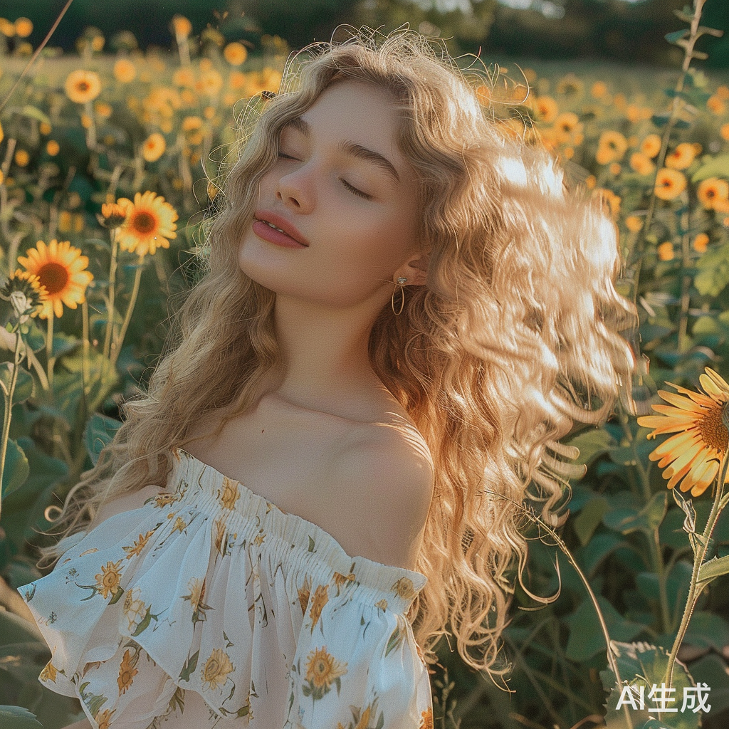 女孩的完美多彩夏日