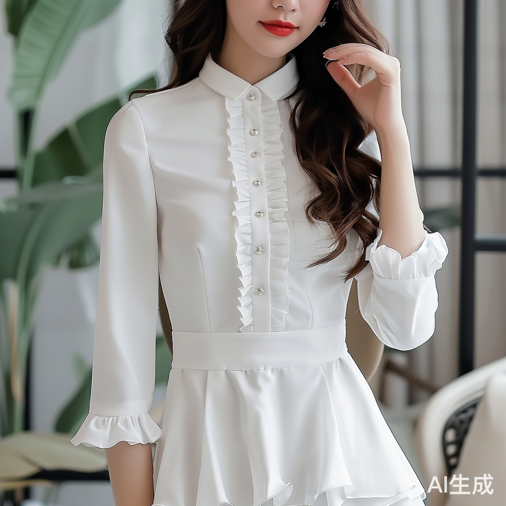 办公室秘书白衬衫和包臀裙