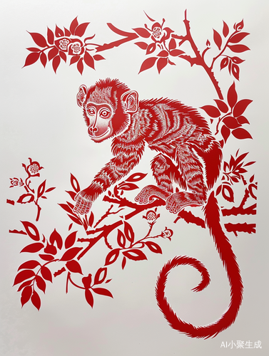 Chinese Traditional Zodiac Monkey Paper-cutting