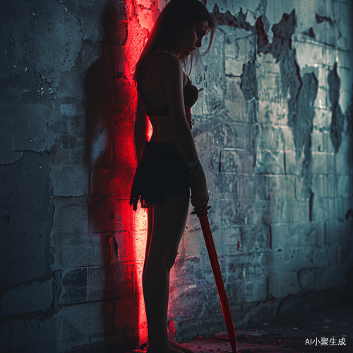 少年女孩握剑闪电夜战，全身血迹破碎