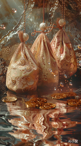 Exquisite Chinese Money Bags: Surreal, Sparkling Water