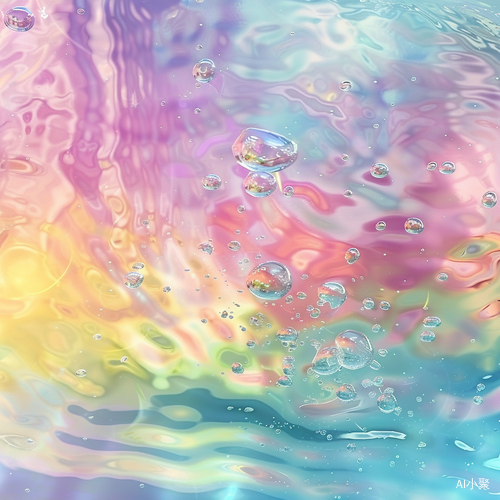 Dreamy and Ethereal Rainbow with Water Ripples