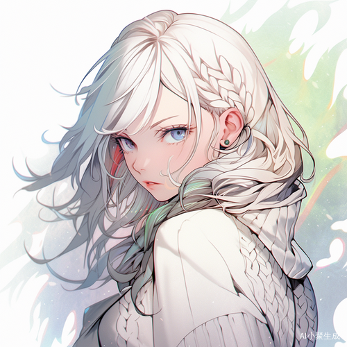 白头发女孩子