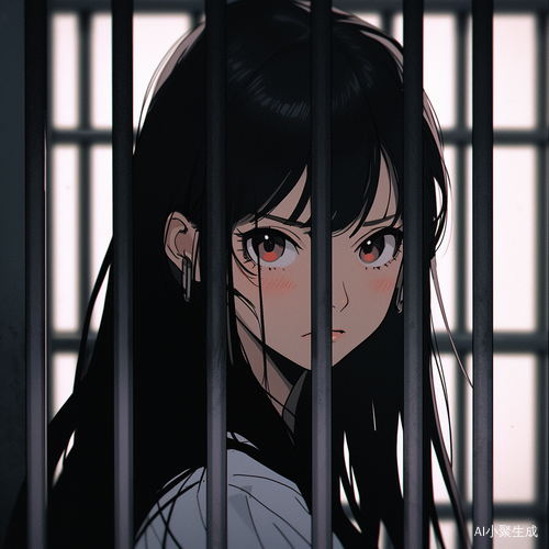 Surprised prisoner with a masterpiece anime style