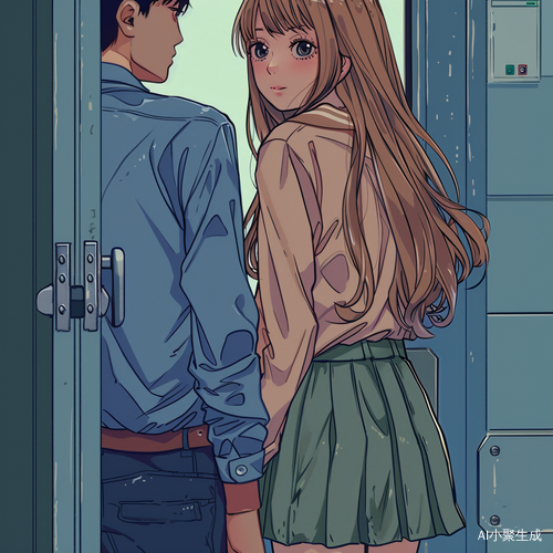 高中少女偷看两年的暗恋少年