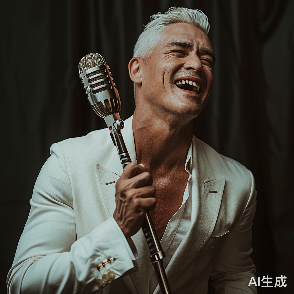 白色西装美男人商业摄影短发写实风格