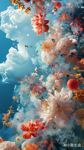 520鲜花数字，天空中的细节完美画面