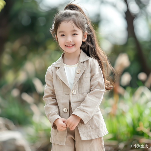 夏天小姑娘适宜薄款西装外套