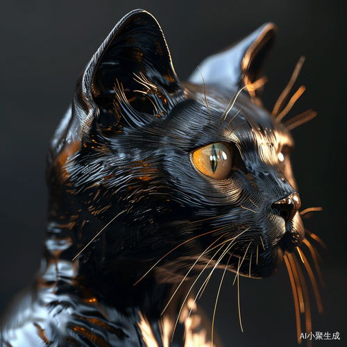 机敏的猫头，灵气四溢