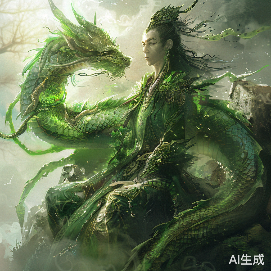 少年神帝背负青龙，威武霸气