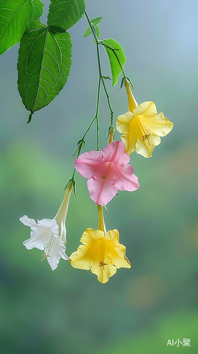 Harmonious and Vibrant Onicera Japonica Blooms in the Valley