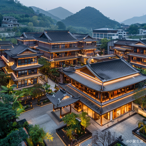 福州八层酒店，背靠清凉山，结合古今建筑特色