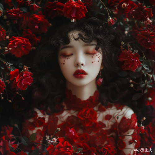 深红色头发中的女王