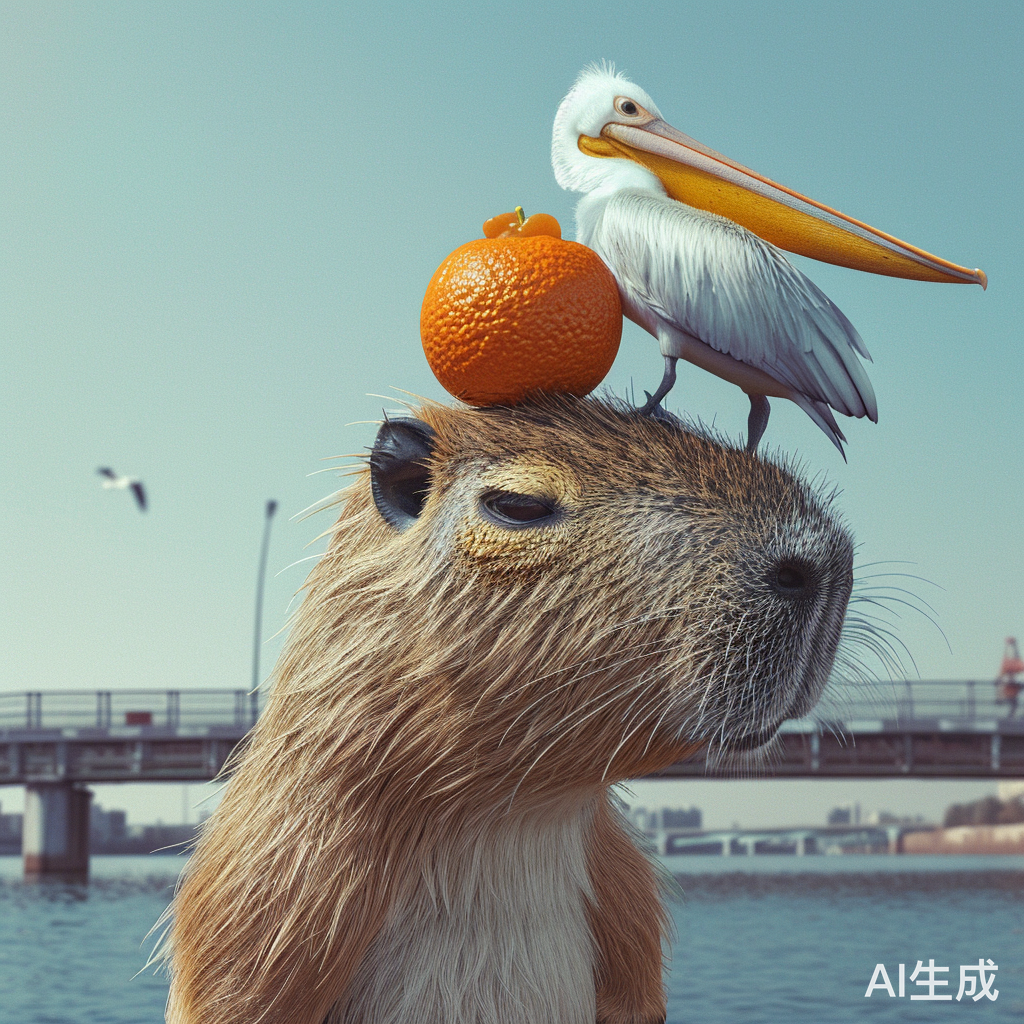 水豚头上顶着桔子，惊现鹈鹕含嘴