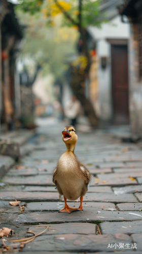 小鸭子口琴街头漫游
