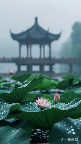 江南桥畔的雨后景色