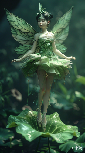 Stunning 3D Render of Fairy Ballerina Painting