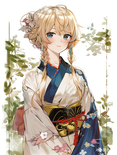 德国女孩穿和服