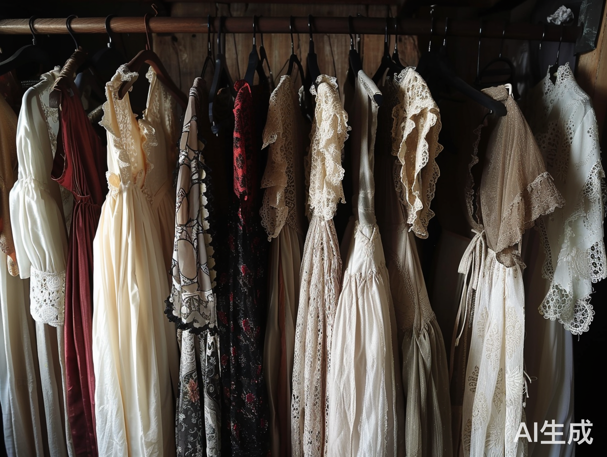 1900-1920年代衣架上的旧衣