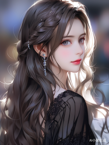 中国美少女的迷人气质与细腻妆容