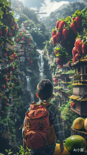 Exploring a Colorful Fantasy Strawberry Kingdom