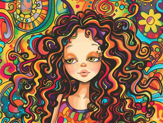 Youthful Cute Doodles with Bold Lines and Colorful Attire