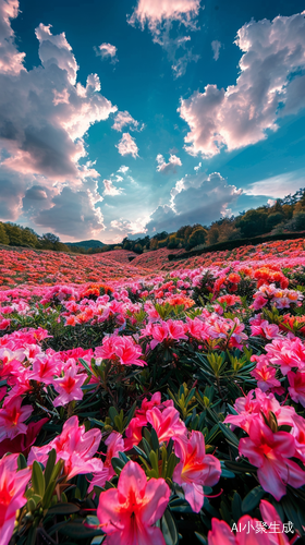 顶层花海，极光天空，日本花园的惊人风景