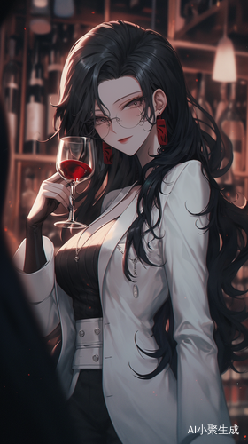 清冷女神，背景现代酒吧