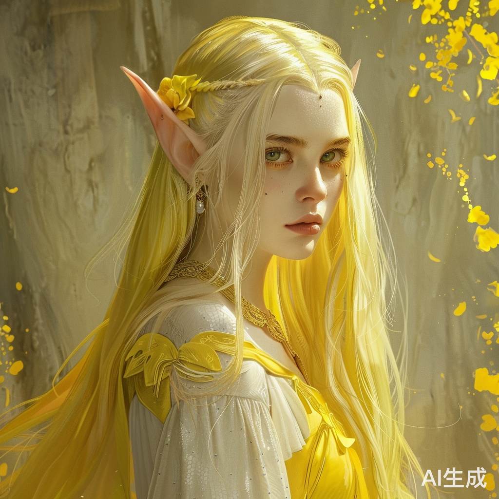 肤白貌美黄长发半边挂耳