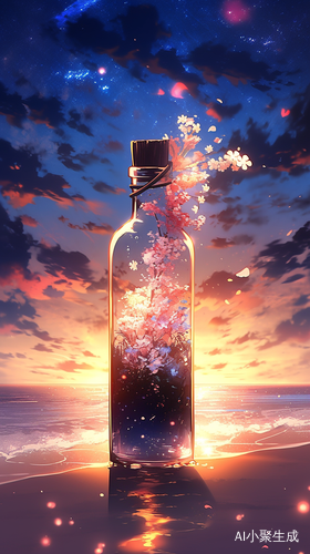 Enchanting 8k Photo: Glass Bottle Embraces Celestial Wonders